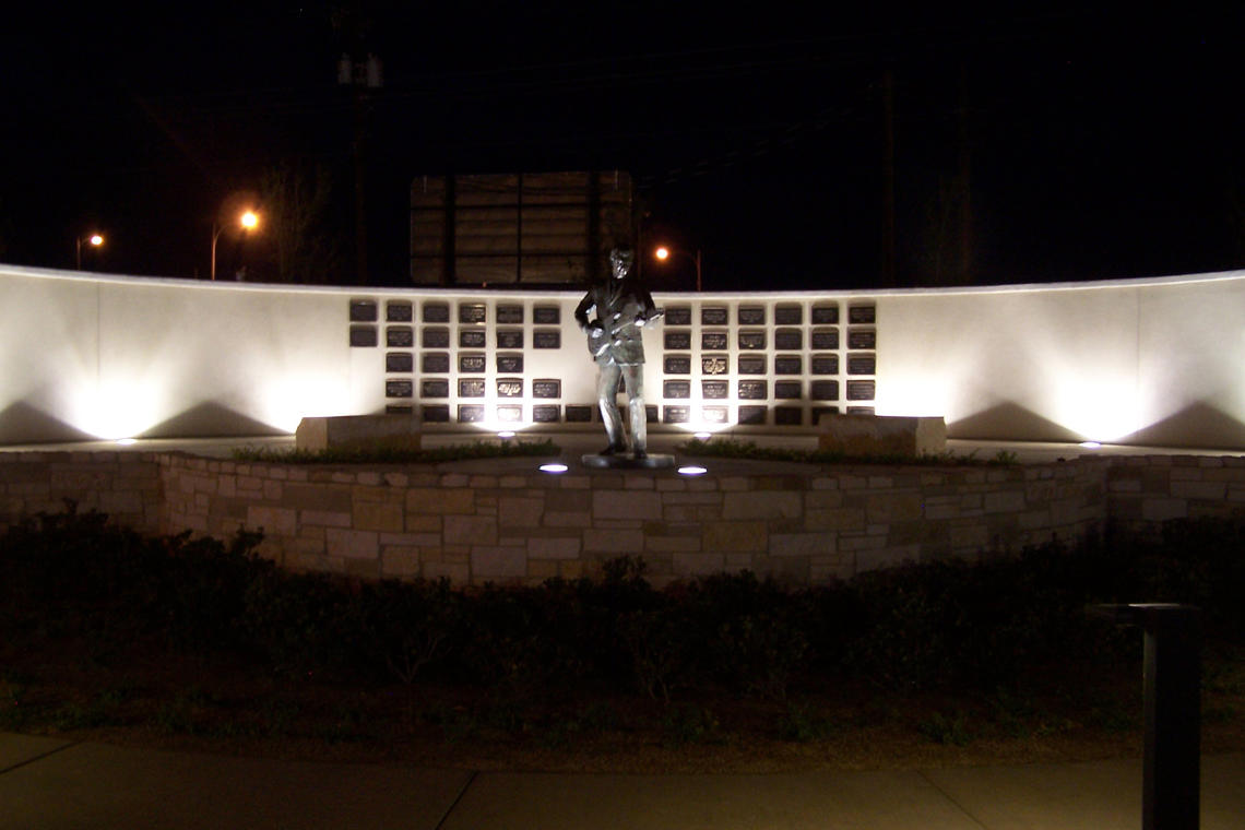 RAB LED fixtures light the way to famed Buddy Holly statue
