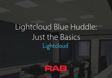 Title slide with RAB logo - Lightcloud Blue Huddle: Just the Basics 