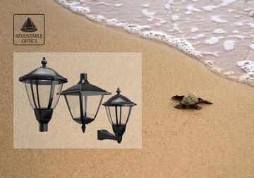 HERITAGE Amber Field-Adjustable Post Top Lantern